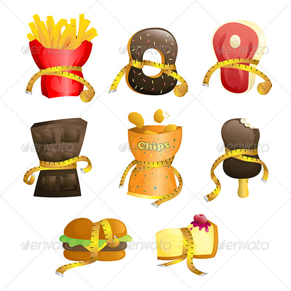 Diet Concept - Conceptual Vectors