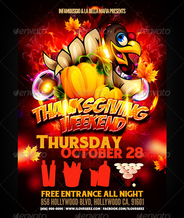 Thanksgiving Weekend - Events Flyers