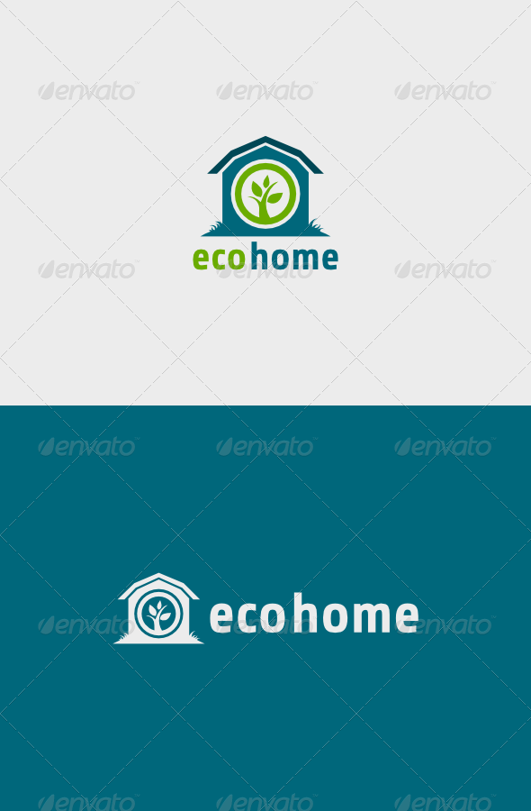 Eco Home Logo - Buildings Logo Templates