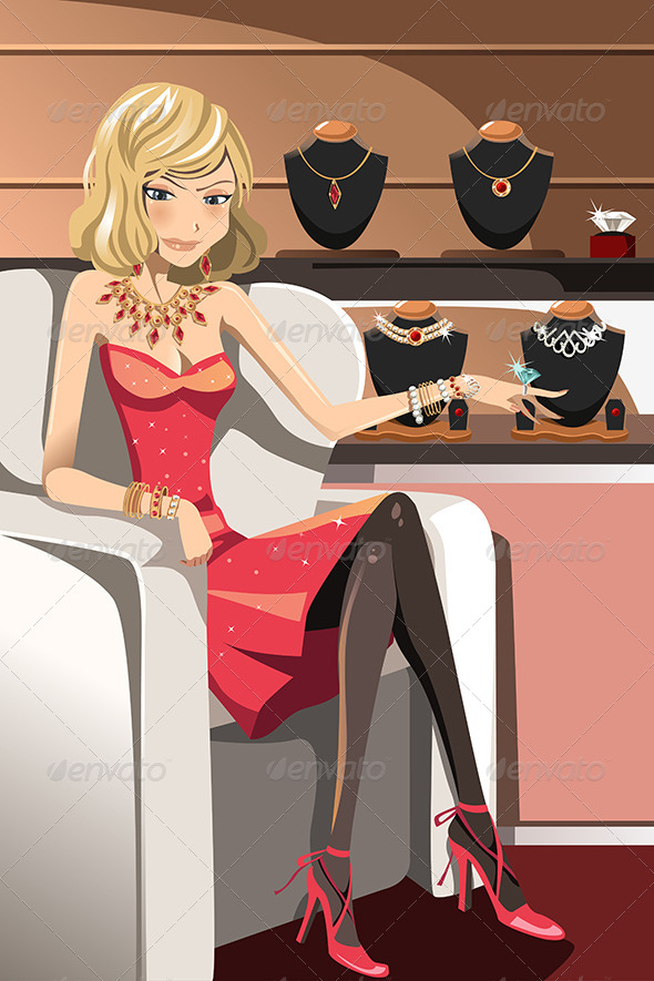 Woman with Jewelry - Commercial / Shopping Conceptual