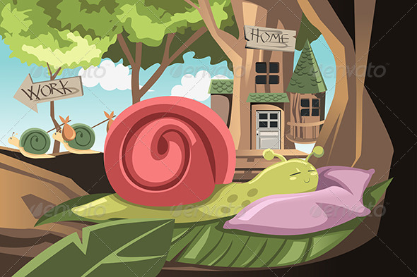 Lazy Snail - Conceptual Vectors