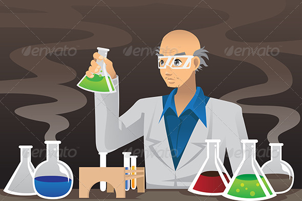 Scientist in Lab - People Characters