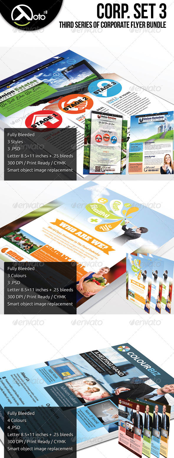 Corporate Flyer Bundle Set 3 - Flyers Print Templates