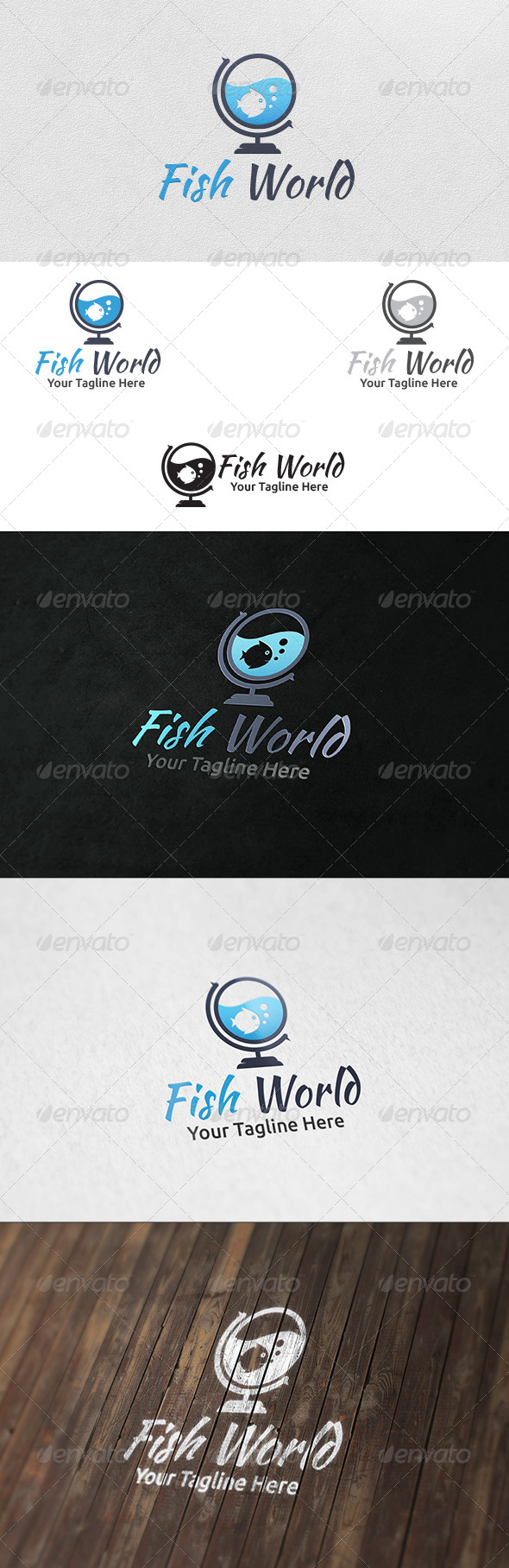 Fish World - Logo Template - Animals Logo Templates