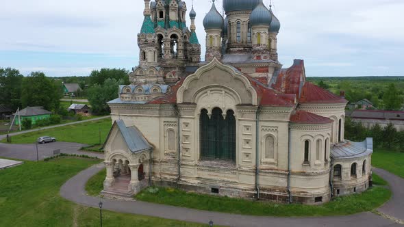Russian Revival Style  Church in Village of Kukoboy, Russia alt