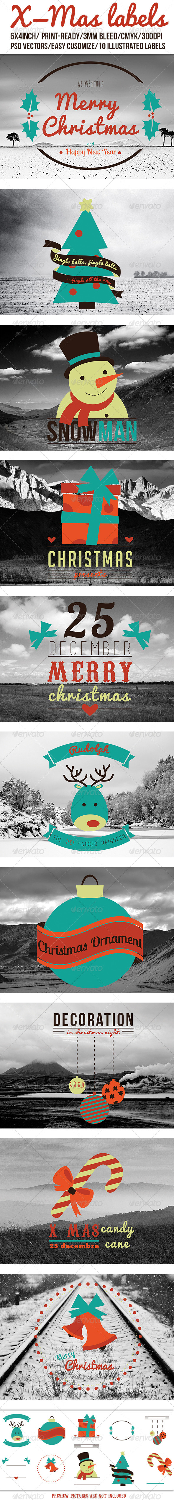 X-Mas Labels - Graphics