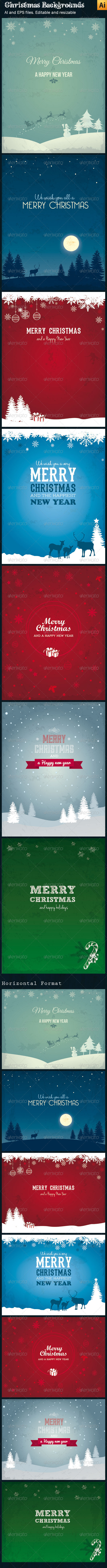Vector Christmas Backgrounds - Christmas Seasons/Holidays