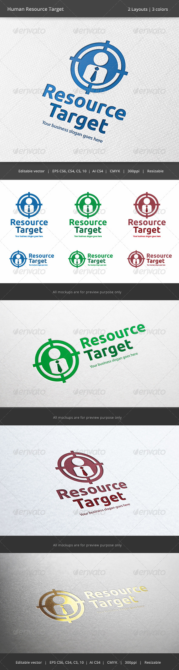 Human Resource Target Logo - Humans Logo Templates