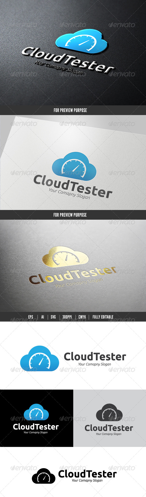 Cloud Tester - Nature Logo Templates