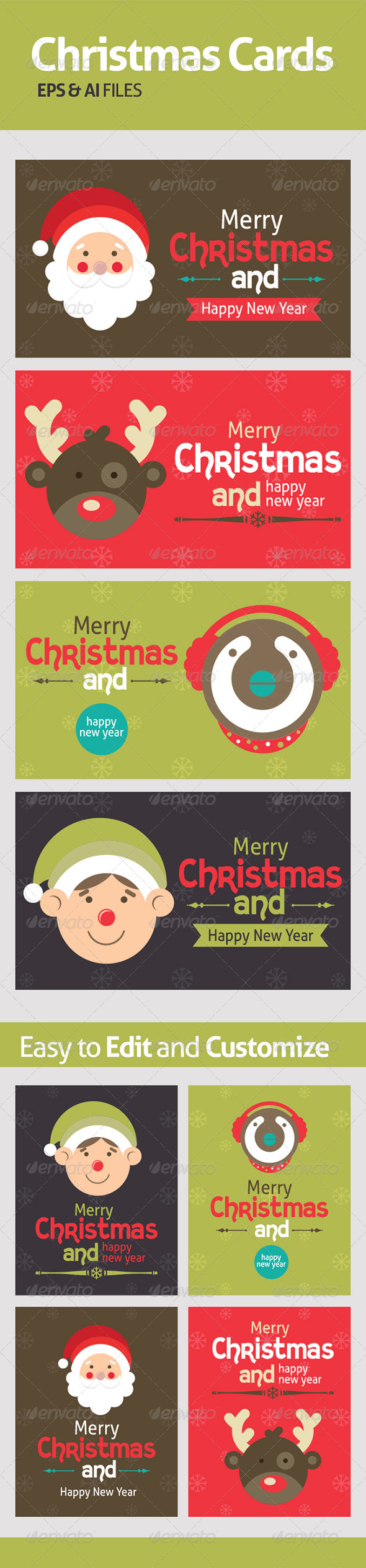 Vectors for Chrismas Cards - Seasons Nature