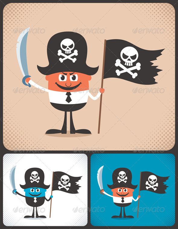 Pirate Businessman - People Characters