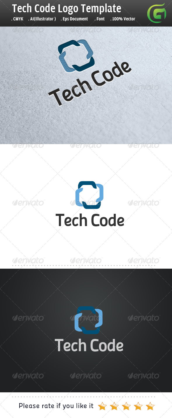 Tech Code - Symbols Logo Templates