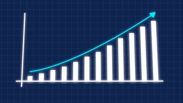 Financial Growth Chart & Business Success Concept, Motion Graphics