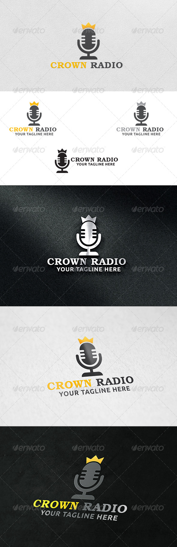 Crown Radio - Logo Template - Symbols Logo Templates
