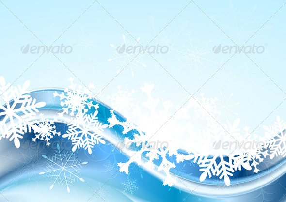 Blue Abstract Xmas Vector Design - Christmas Seasons/Holidays