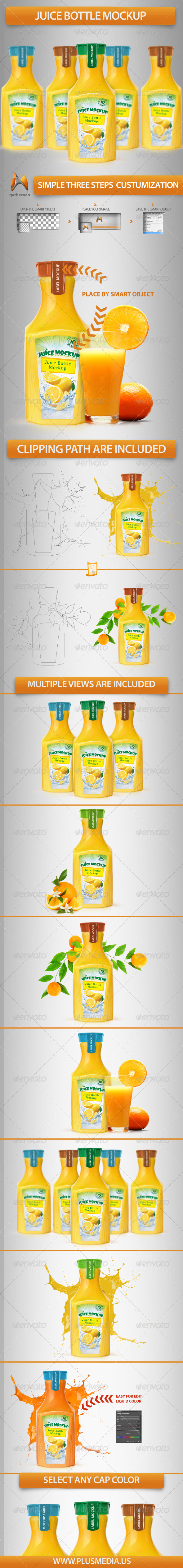 Juice Bottle Mockup