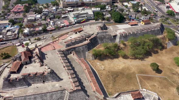 The Castillo San Felipe Barajas Cartagena Colombia Aerial View
