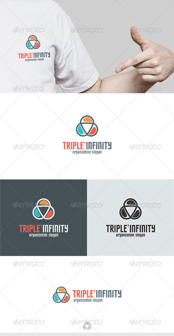 Triple Infinity Logo 2 - Vector Abstract