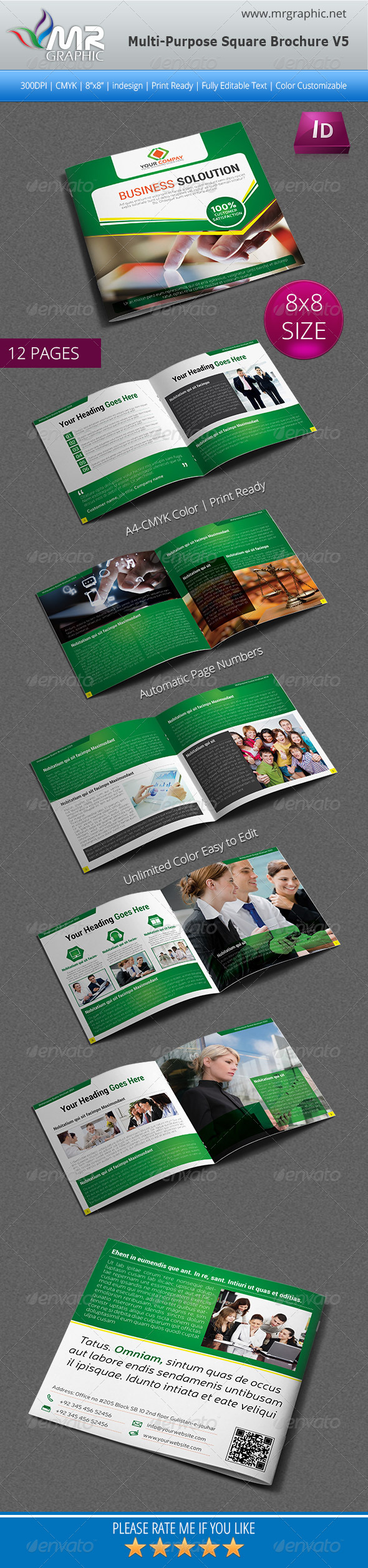 Multipurpose Square Brochure Template Vol-05 - Corporate Brochures