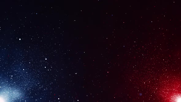 Blue Red Particles Background