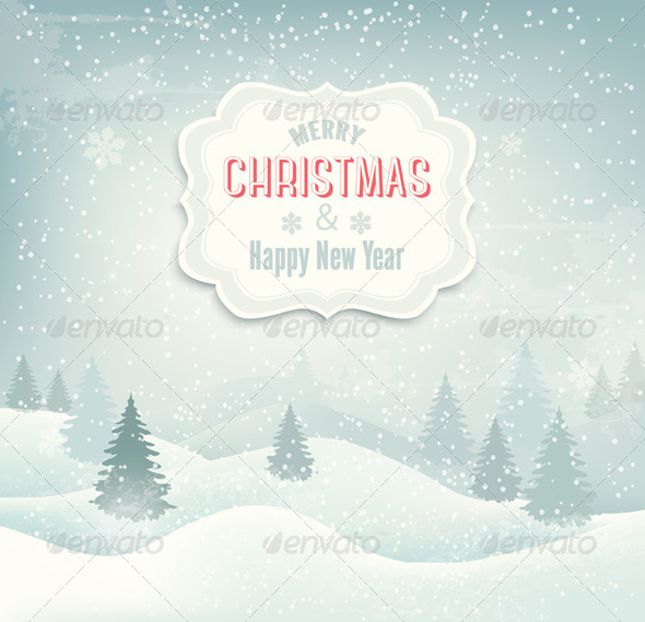 Retro Holiday Christmas Background - Christmas Seasons/Holidays