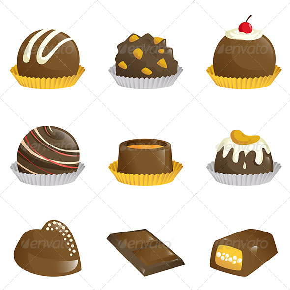 Chocolates Icons - Food Objects
