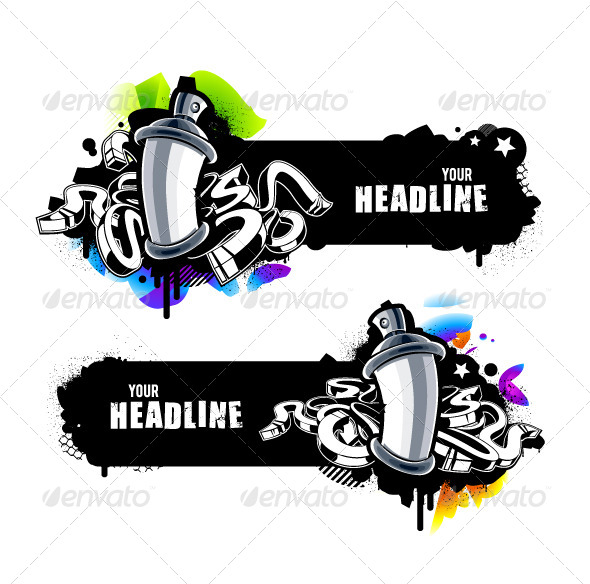 Graffiti Banners - Vectors