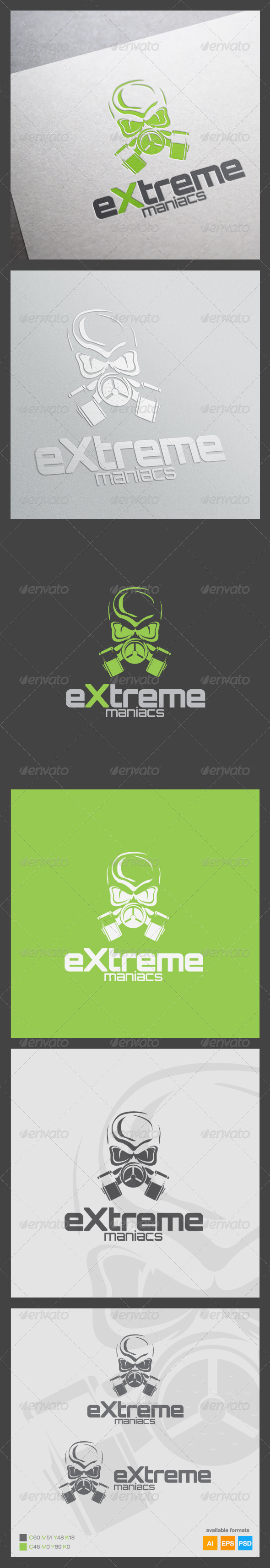 Extreme Maniacs Logo Template - Humans Logo Templates