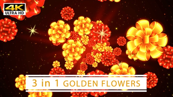 Golden Flowers 4K