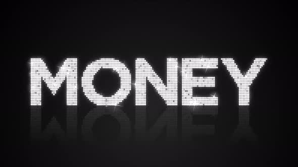 Glamorous MONEY type background looping animation