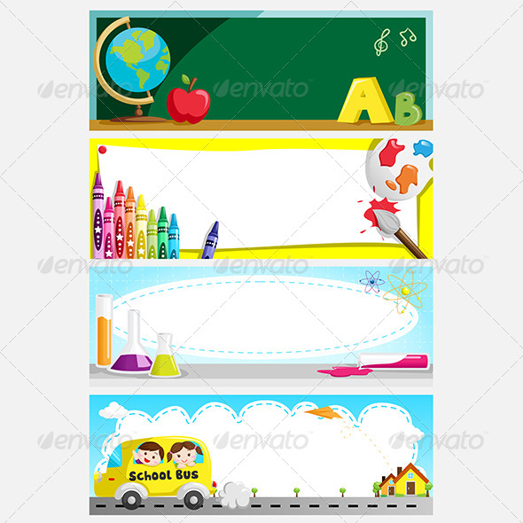 Education Banners - Decorative Vectors
