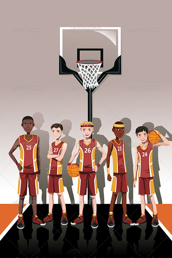 Basketball Team Players - Sports/Activity Conceptual