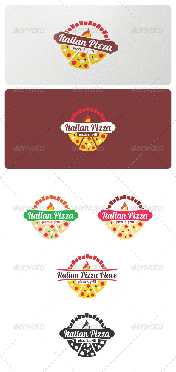 Italian Pizza Logo Template - Food Logo Templates