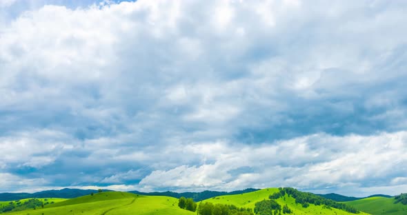 Mountain Meadow Timelapse at the Summer or Autumn Time alt
