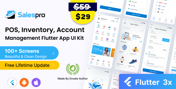SalesPro -Flutter POS & Inventory Account  UI Kit