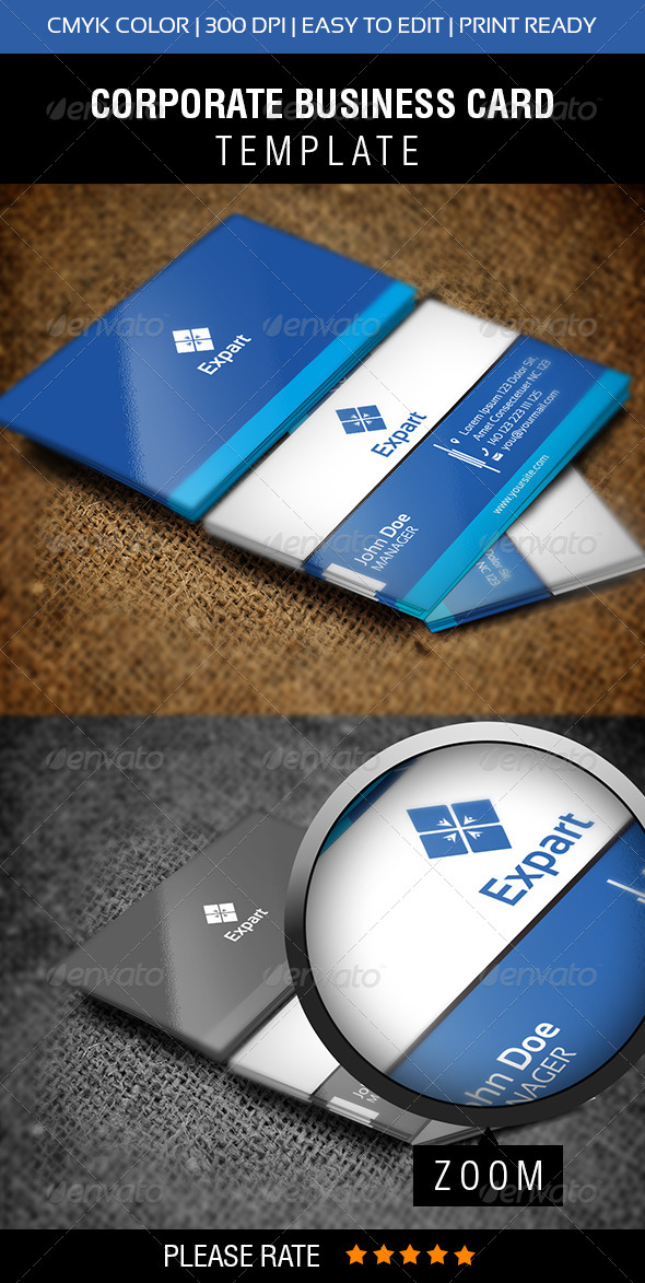 Expert Business Card - Corporate Business Cards