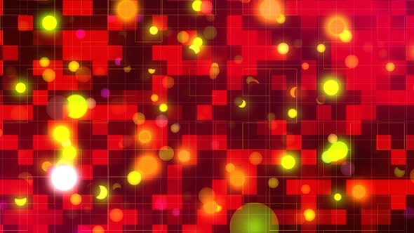 Glowing Red Yellow Motion Graphics Background Animation