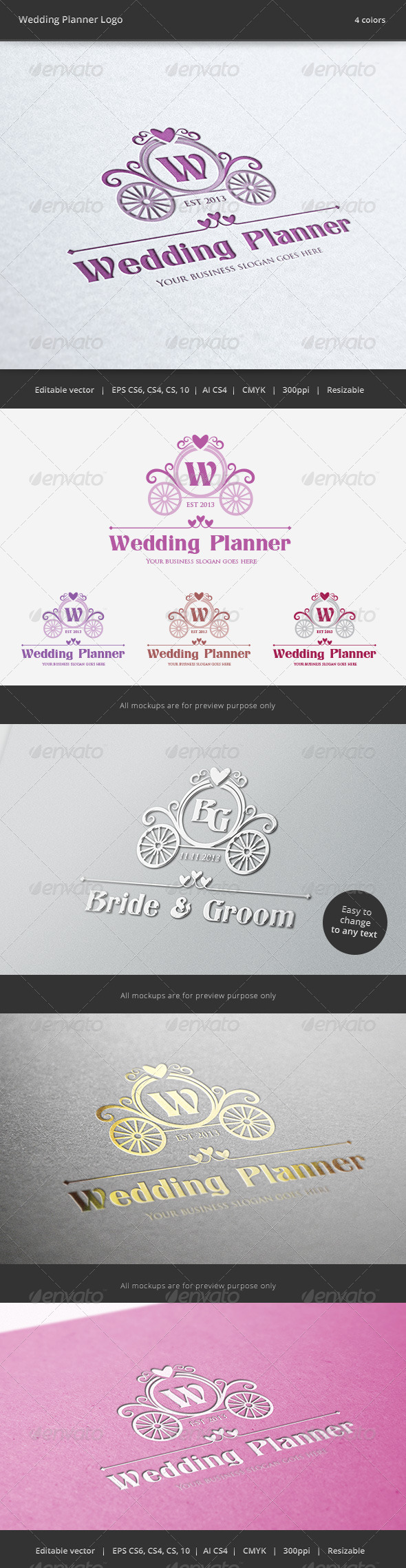 Wedding Planner Letter Crest Logo - Crests Logo Templates