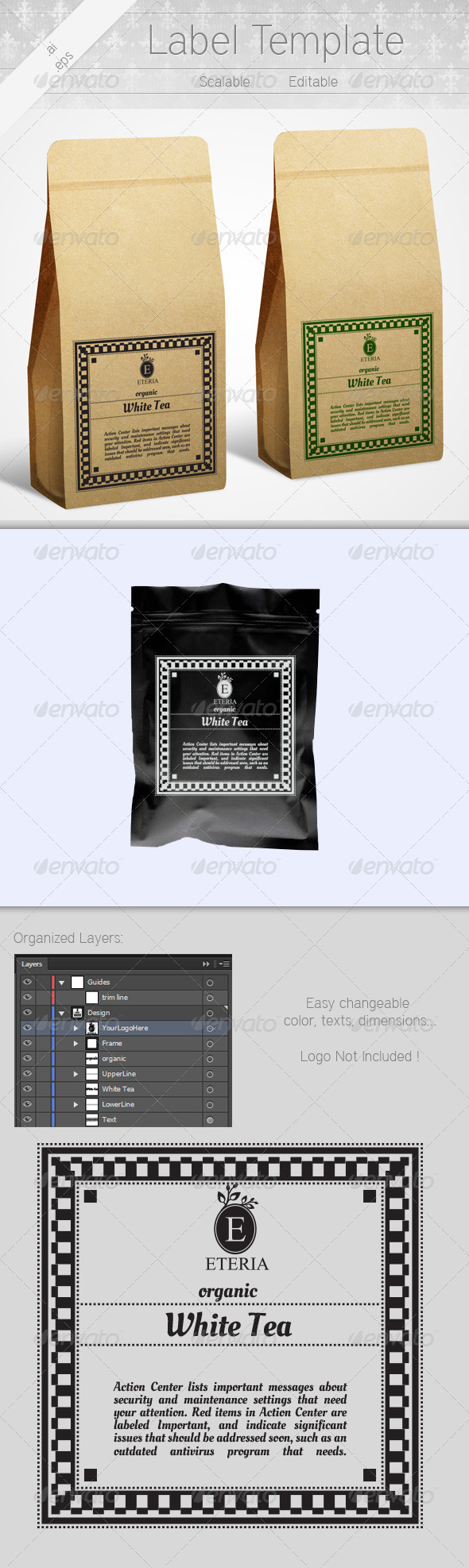 Label Template - Packaging Print Templates