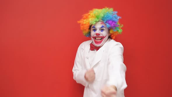 Representation of a Happy Kind Clown on an Isolated Background