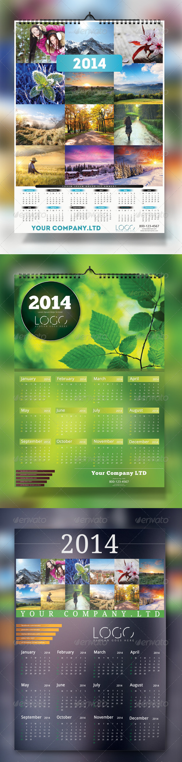 2014 Wall Calendar Bundle - Calendars Stationery