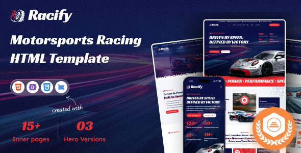 Racify – Motorsports Racing HTML Template