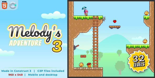 Melody's Adventure 3 - HTML5 Platform game