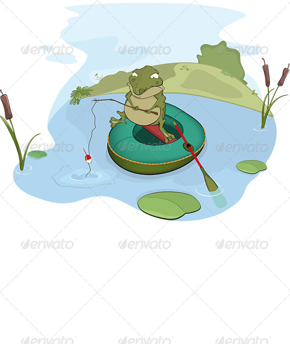 Toad the Fisher Cartoon - Animals Characters