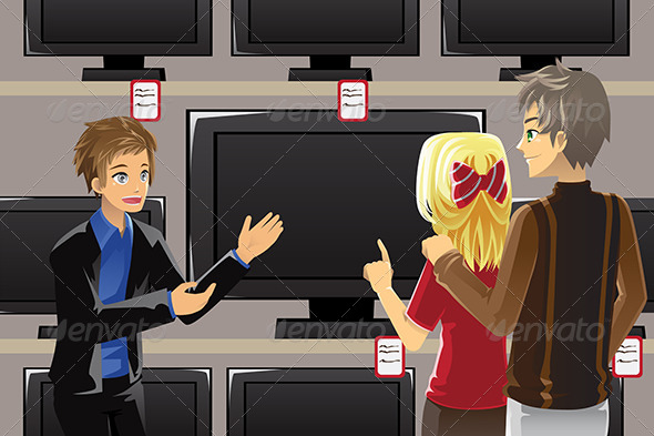 Buying Television - Commercial / Shopping Conceptual