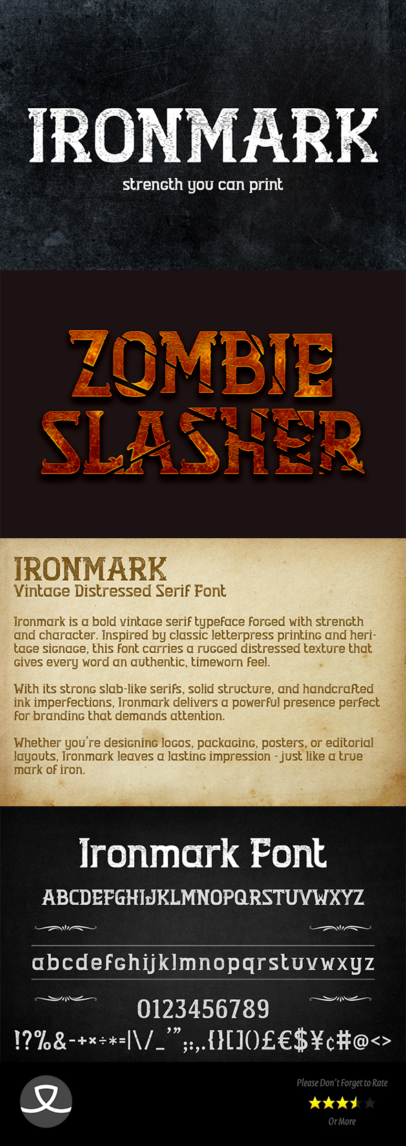 Ironmark – Vintage Distressed Serif Font