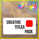 Creative Titles Animation | FCPX - VideoHive Item for Sale