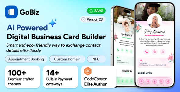 GoBiz – vCard SaaS AI Digital Business Card Builder