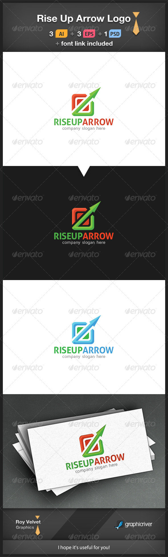 Rise Up Arrow Logo - Symbols Logo Templates