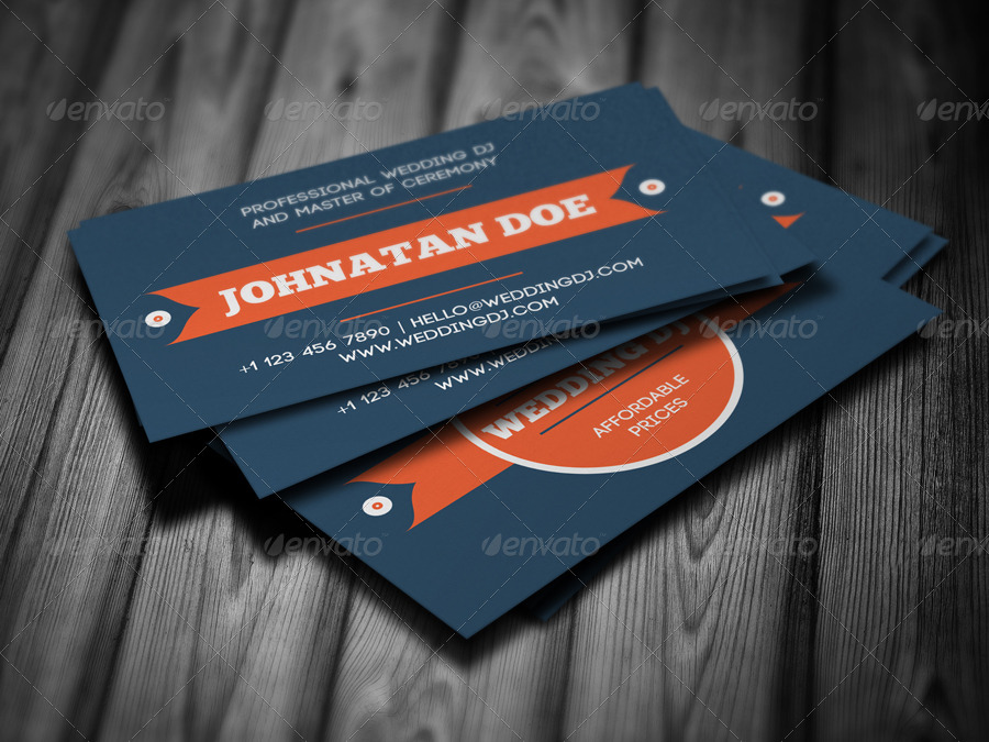 wedding dj business card by vinyljunkie graphicriver
